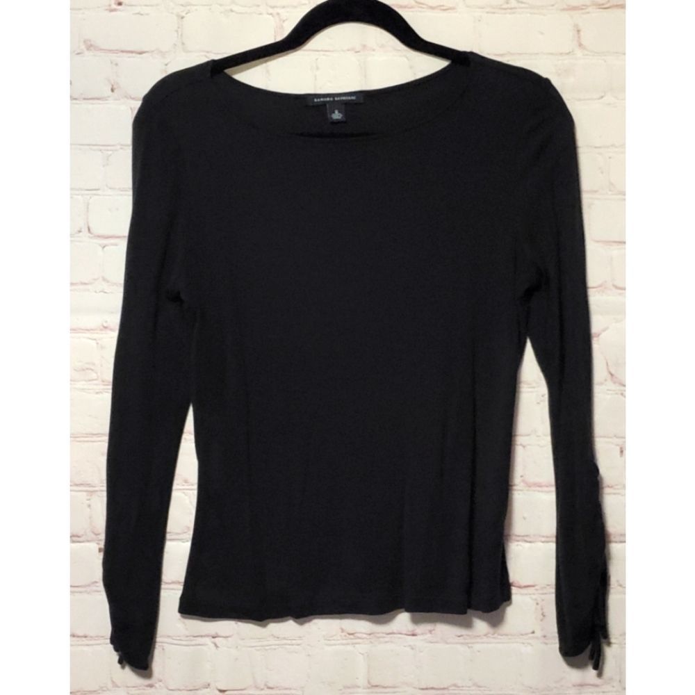 Banana Republic Black Chinced Top Long Slleeve Small